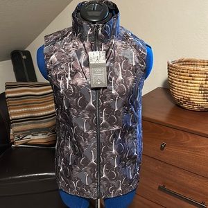 Oiselle Black and Gray Patterned Vest